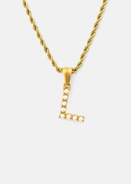 Amulet A-N Collier – 18k Plaqué or