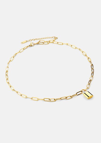 Collier Golden Lock – 18k Plaqué or