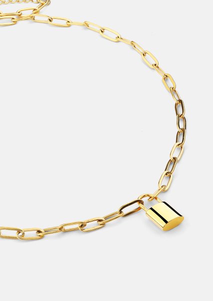 Collier Golden Lock – 18k Plaqué or