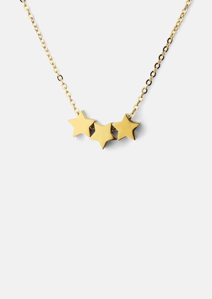 Collier Stjärntrio – 18k Plaqué or