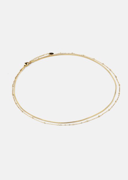 Collier Duo Grace – 18k Plaqué or