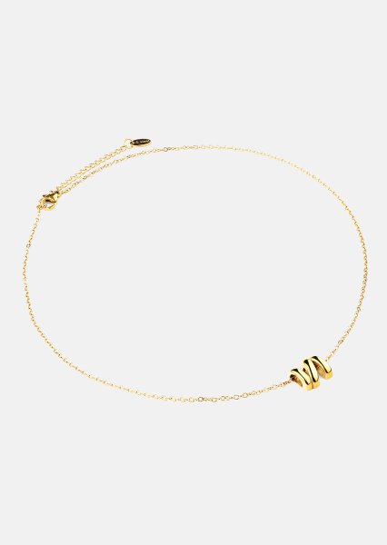 Collier W-Twist – 18k Plaqué or