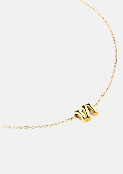 Collier W-Twist – 18k Plaqué or