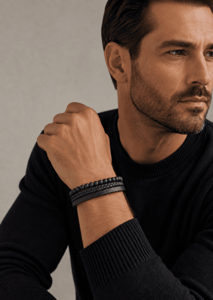 Bracelet en cuir Raven Stride