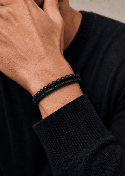 Bracelet en cuir Shadow Embrace