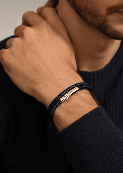 Bracelet en cuir Titan Lattice