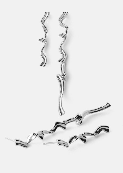 Boucle d’oreille Flow - Plaquée argent