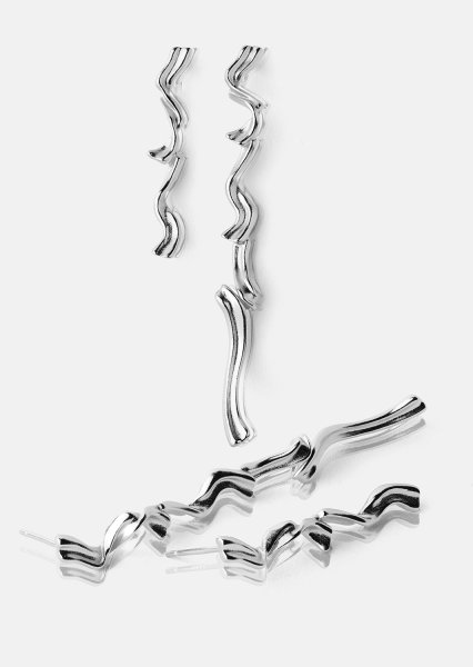Boucle d’oreille Flow - Plaquée argent