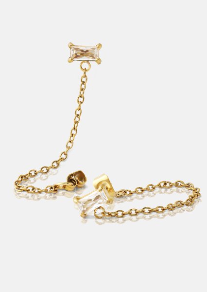 Boucle d’oreille Light Crystal Drip - 18k Plaquée or