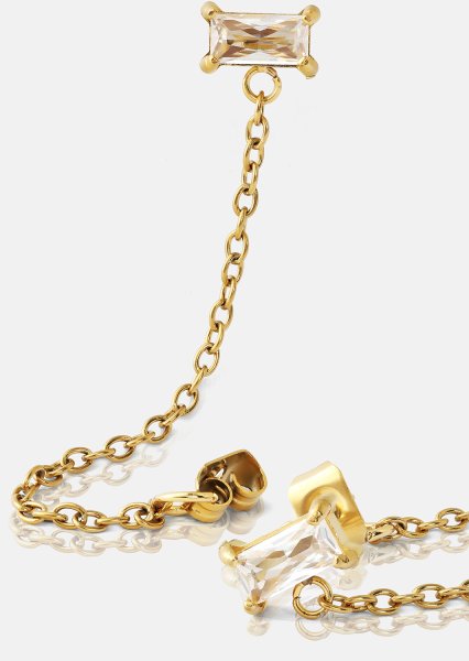 Boucle d’oreille Light Crystal Drip - 18k Plaquée or