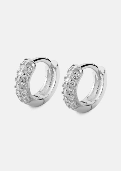 Boucle d’oreille Shimmer Hoops - Plaquée argent