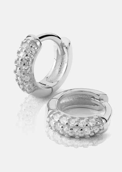 Boucle d’oreille Shimmer Hoops - Plaquée argent