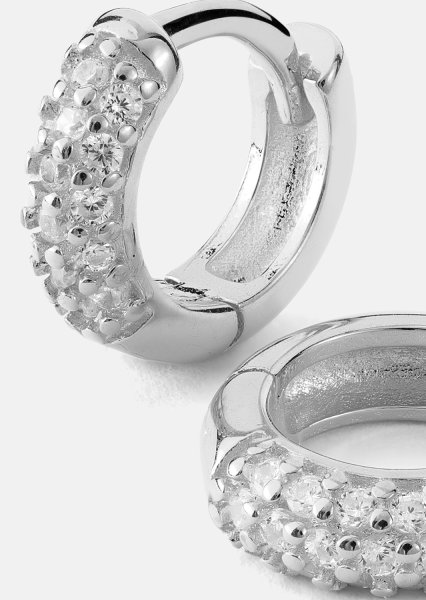 Boucle d’oreille Shimmer Hoops - Plaquée argent