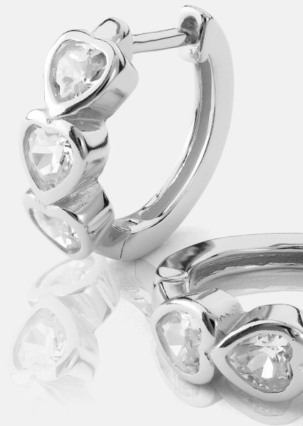 Boucle d’oreille Heart Hoops - Plaquée argent