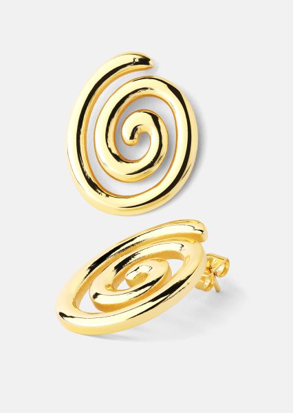Resin Boucle d'oreille - 18k Plaquée or