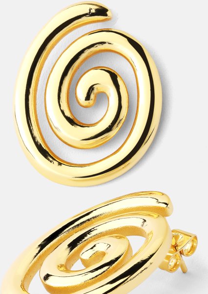 Resin Boucle d'oreille - 18k Plaquée or