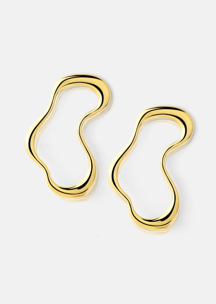 Fluid Glow Boucle d'oreille - 18k Plaquée or