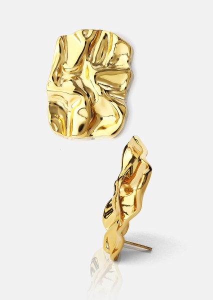 Boucle d’oreille Lava - 18k Plaquée or