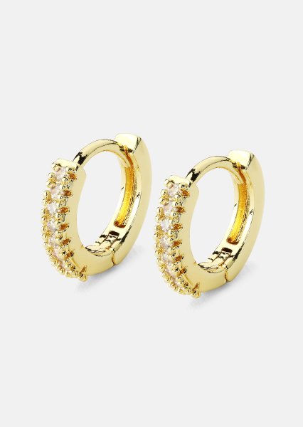 Boucle d'oreille Aitana blanc - 18k Plaquée or