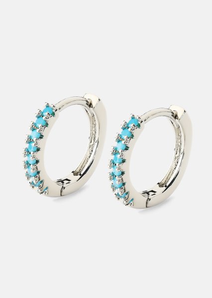 Boucle d'oreille Aitana Bleu- Plaquée argent