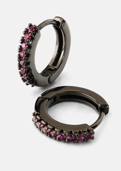 Boucle d'oreille Aitana Rose - Chromée