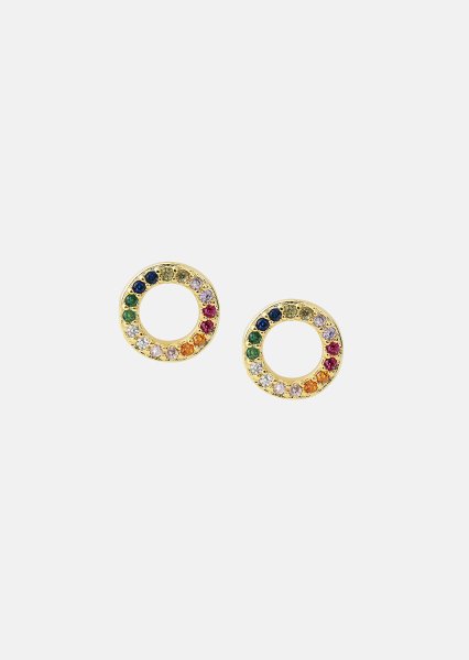 Boucles d’oreilles Prism Halo - 18k Plaquées or