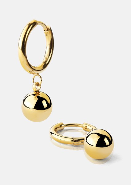 Boucle d'oreille Golden Orbit Hoops - 18k Plaquée or