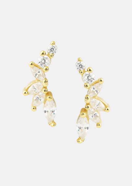Boucles d’oreilles Leaf Studs - 18k Plaquées or