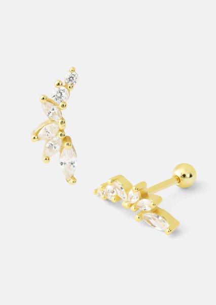 Boucles d’oreilles Leaf Studs - 18k Plaquées or