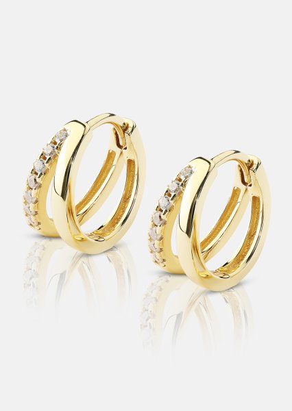Boucle d’oreille Aurora Curve - 18k Plaquée or