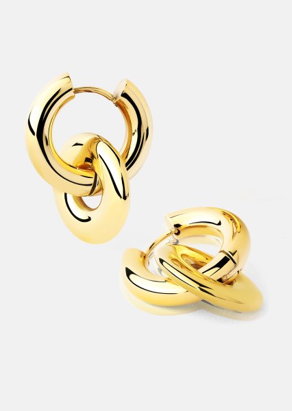 Boucles d’oreilles Chunky Link – 18k Plaquées or