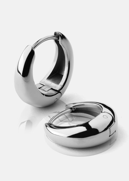 Boucles d’oreilles Bold mini – Plaquées argent