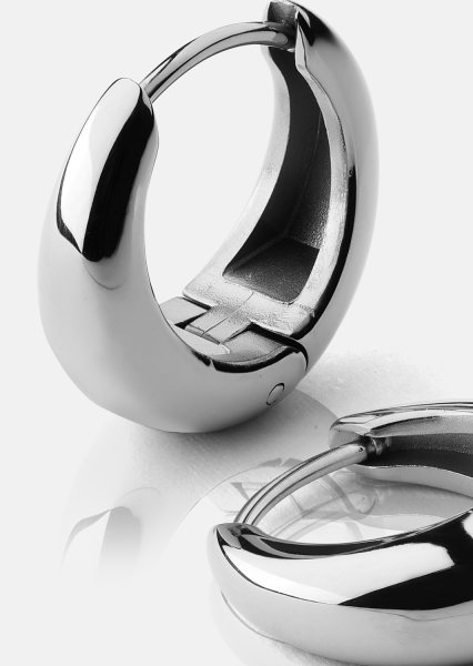 Boucles d’oreilles Bold mini – Plaquées argent