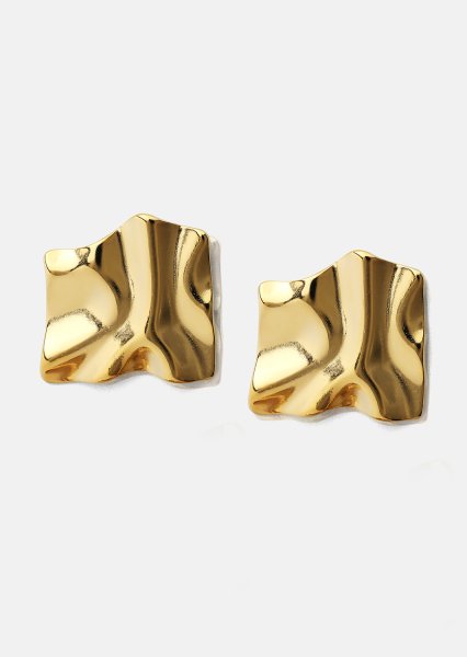 Boucle d’oreille Golden Ripple Studs - 18k Gold Plated