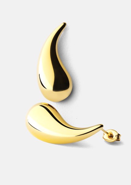 Boucles d’oreilles Skulpturala Droppar – 18k Plaquées or