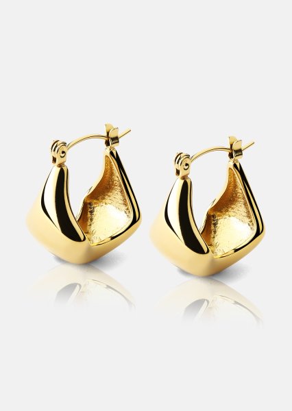 Boucles d’oreilles Glow Hoop – 18k Plaquées or