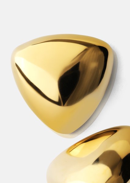 Boucles d’oreilles Bold Curve – 18k Plaquées or