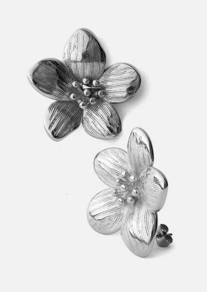 Boucles d’oreilles Flora Shine – Plaquées argent