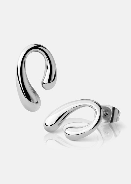 Boucles d’oreilles Sculpture – Plaquées argent