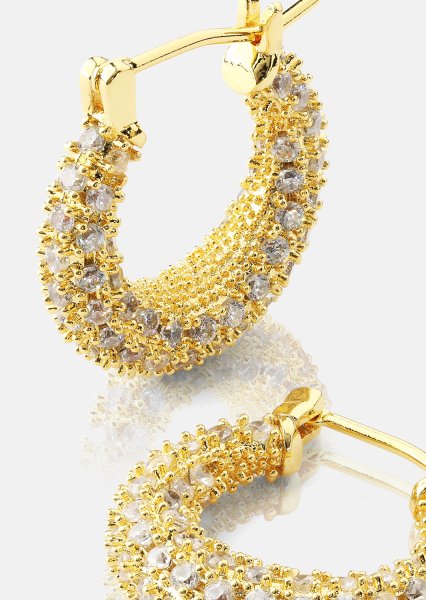 Boucle d’oreille Crystal Circle - 18k Plaquée or