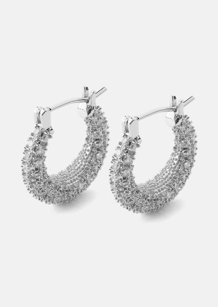 Boucle d’oreille Crystal Circle - Plaquée argent
