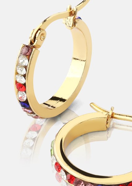 Boucle d'oreille ColorWhirl - 18k Plaquée or