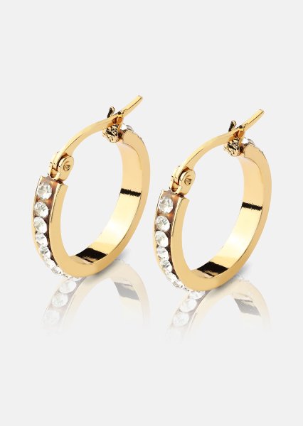Boucle d'oreille CrystalGlow - 18k Plaquée or