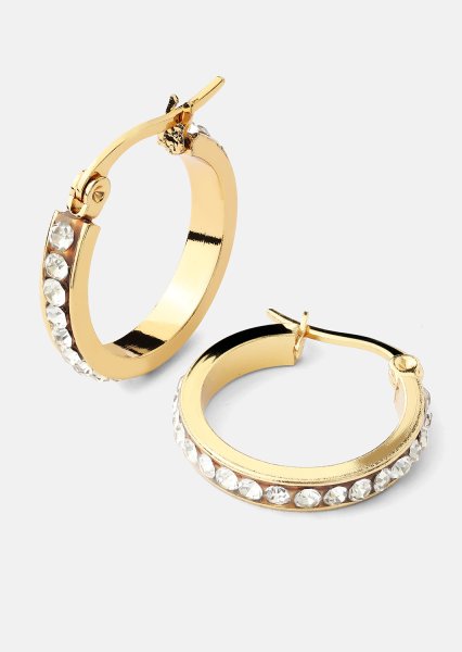 Boucle d'oreille CrystalGlow - 18k Plaquée or