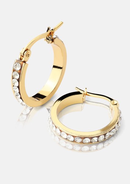 Boucle d'oreille CrystalGlow - 18k Plaquée or