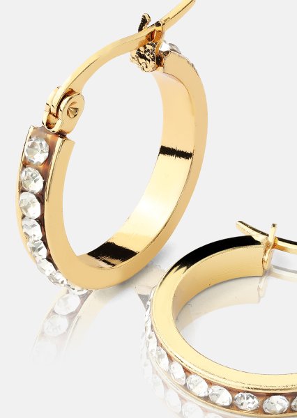 Boucle d'oreille CrystalGlow - 18k Plaquée or