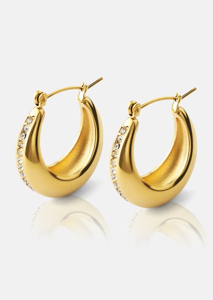 Boucles d’oreilles Shine Hoops - 18k Plaquées or