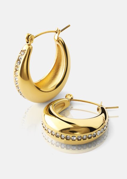 Boucles d’oreilles Shine Hoops - 18k Plaquées or