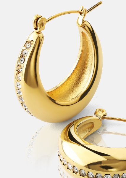 Boucles d’oreilles Shine Hoops - 18k Plaquées or