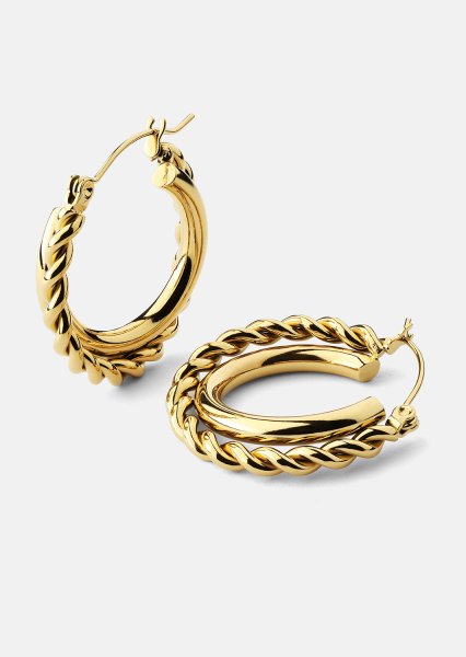 Boucles d’oreilles Twist Elegance – 18k Plaquées or